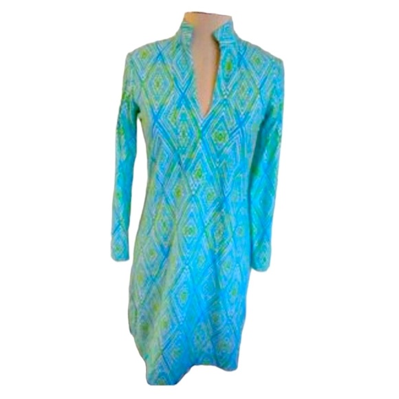 Jude Connally Dresses & Skirts - Jude Connally Kate Teal Green Argyle Diamond Women’s Large Dress